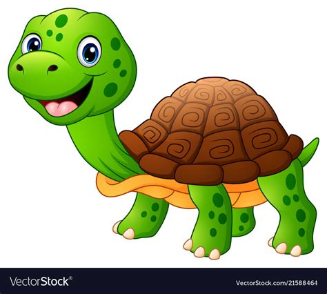 Smiling Turtle Cartoon Royalty Free Vector Image