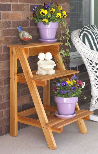 The stand is collapsible, like a ladder, so i can move it indoors for easy storage come winter (or hurricanes). How To Make Wooden Plant Shelves PDF Woodworking