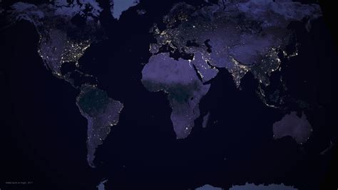 World Map At Night Metro Map
