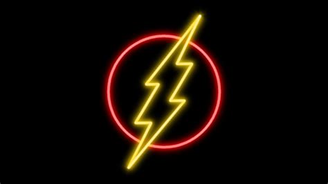 Free download flash neon red symbol wp by morganrlewis fan art wallpaper books [1366x768] for ...