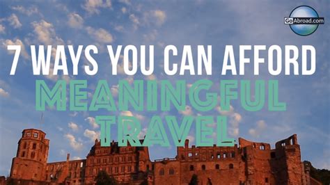7 Ways You Can Afford To Travel The World Youtube