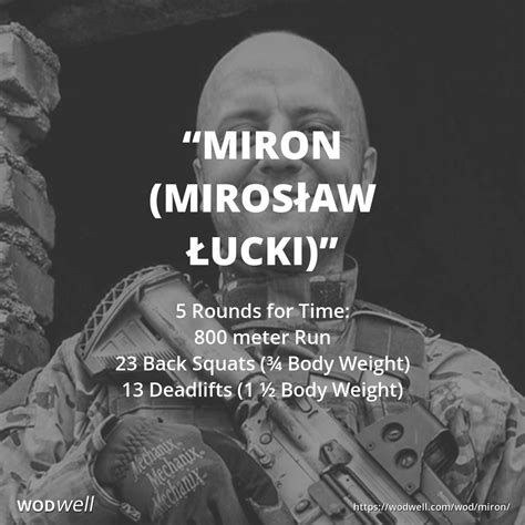 Miron Workout Crossfit Hero Wod For Mirosław Łucki Wodwell
