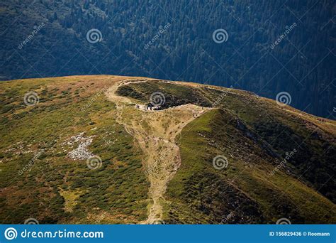 Summer Landscape In The Carpathian Mountains View Of The Mountain Peak