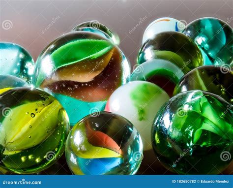 Colored Clear Glass Marbles Stock Photo Image Of Colours Play