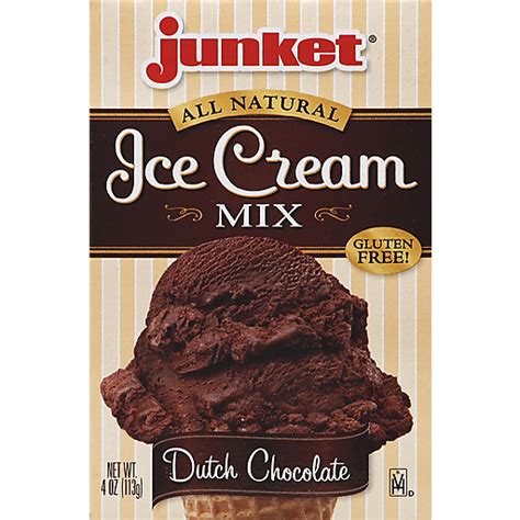 Junket Dutch Chocolate Ice Cream Mix 4 Oz Box Ice Cream Cones