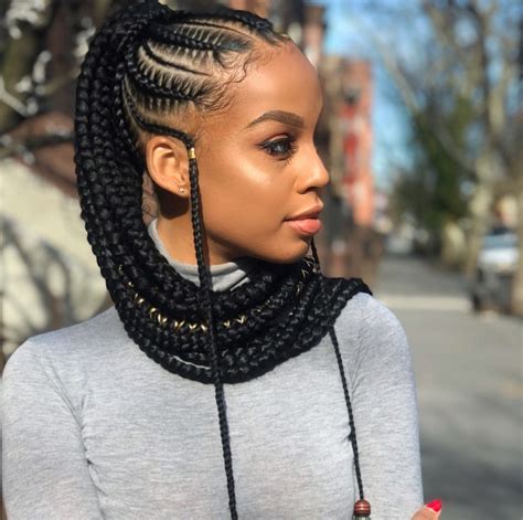 ️sc Braided Cornrows Ponytail Fulani ️ Braids For Black Women