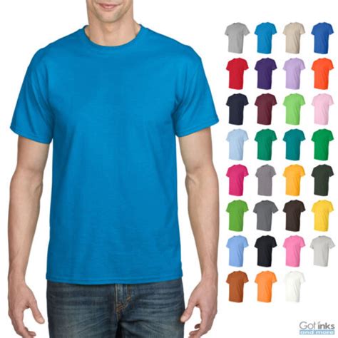 Gildan Mens DryBlend 50 50 Cotton Polyester Plain T Shirt Short Sleeve
