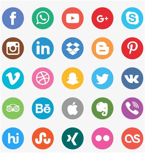 Social Media Icon Vector Free Graphic Set Social Media Platforms