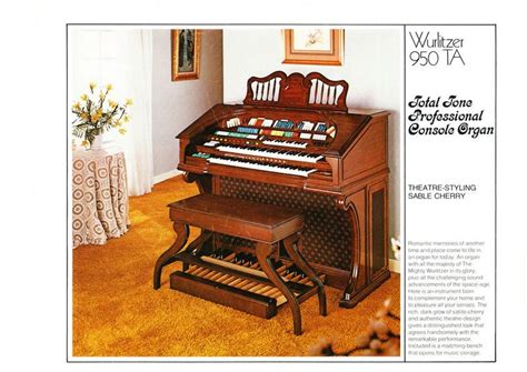Wurlitzer 950 Ta Console Organ House Console Music Instruments