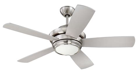 Craftmade 44in Ceiling Fan With Blades And Light Kit Brushed Polished