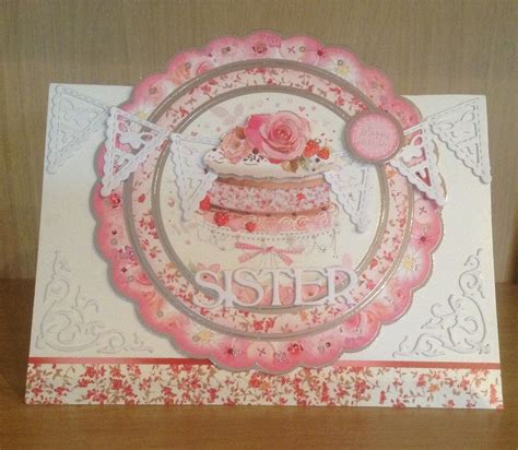 Handmade Cake Themed Birthday Card Using Hunkydory Topper Happy
