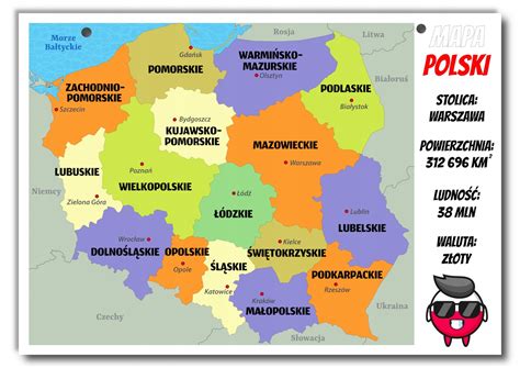 Tablica Z Mapą Polski Województwa Polska Mapa A3 11080082894 Allegropl