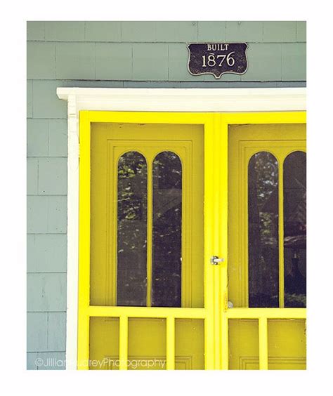 Neon Yellow Door Photography Architecture Bright Colorful Etsy