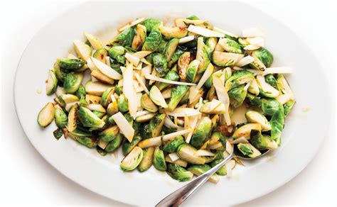Seal bag and mix together. Sauce Magazine - Recipe: Fried Brussels sprouts salad
