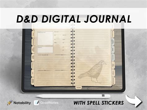 Dnd Journal Vintage Edition Digital Character Sheet Etsy Canada