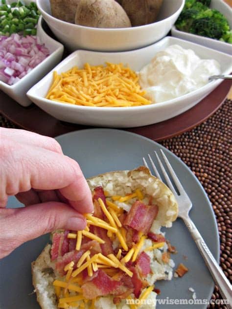 Forget stuffed avocados and zucchini boats—a baked potato is the perfect way to enjoy an entire meal and eat the bowl when you're done. Baked Potato Bar {Easy Party Favorite} - Moneywise Moms
