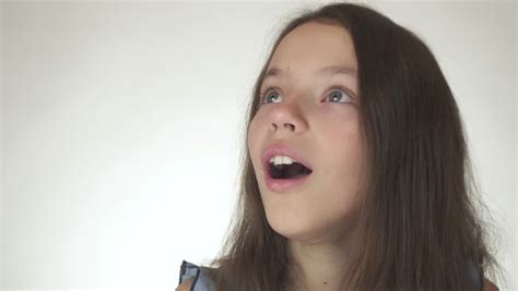 Girl Teen Toothless Smile Selfie Makes Stock Footage Video