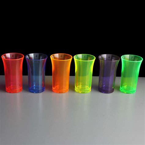 Mixed Colour 50ml Reusable Plastic Shot Glasses Ce