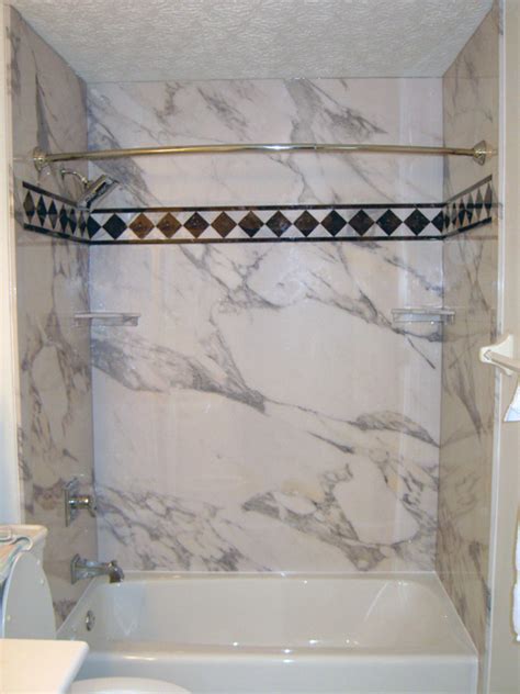 Designer Tub And Shower Walls Panels Faux Stone And Marble Cleveland