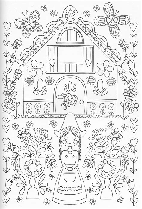 Folk Art Christmas Coloring Pages Coloring Pages