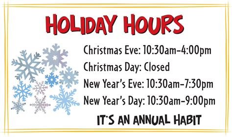 Holiday Hours Free Template Printable Flyers