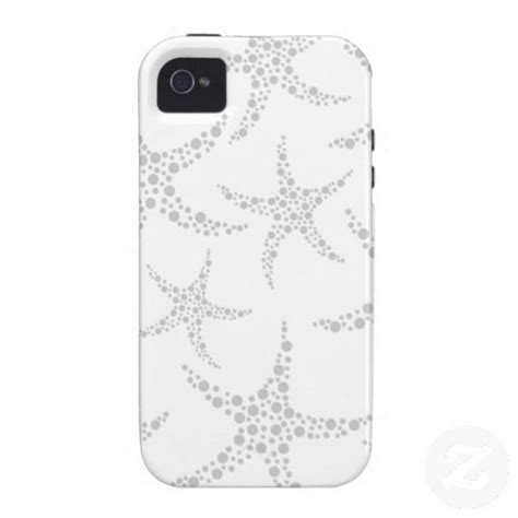 Starfish Pattern In Light Gray And White Case Mate Iphone Case Zazzle