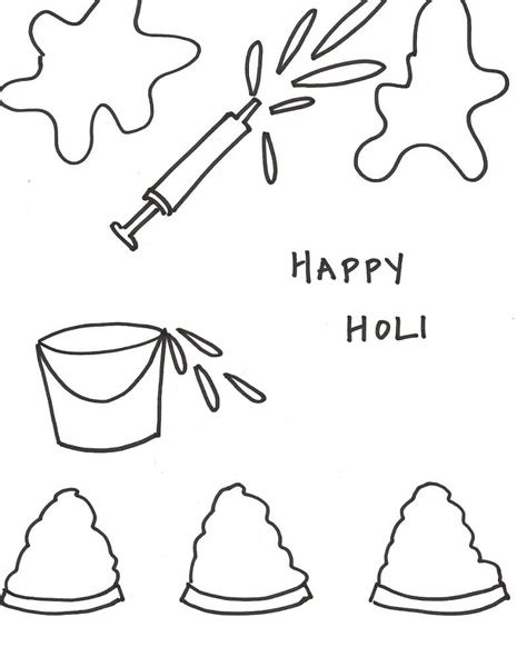 Wish You A Colorful Holi Coloring Page Free Printable Coloring Pages