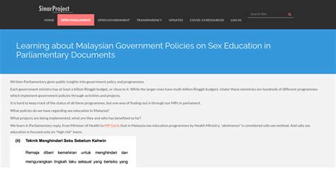Learning About Malaysian Government Policies On Sex Education In Parliamentary Documents — D4d Asia