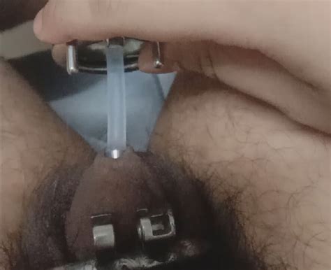 Unlocking My Chastity Cage With Urethral Tube Xhamster