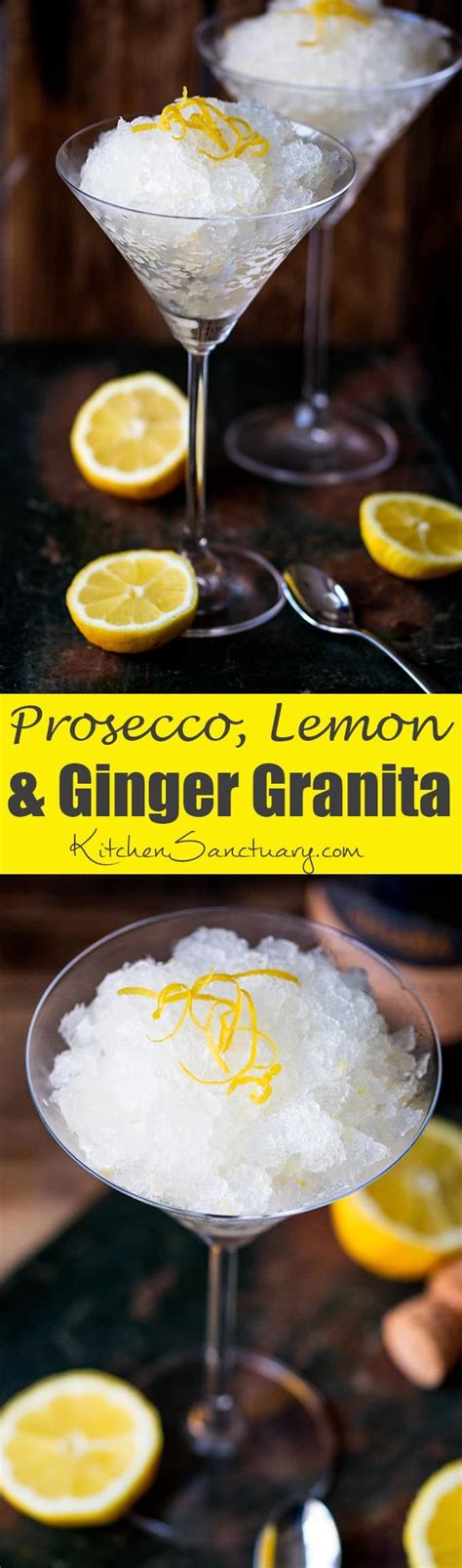 Prosecco Lemon And Ginger Sorbet A Seriously Refreshing Boozy Dessert