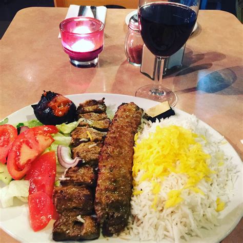 Faanoos Persian Restaurant Chiswick London Uk Chelo Lamb Kabab Soltani