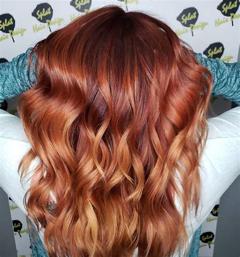 Splat hair design 105 w main st ashland oh 44805. Copper red ginger balayage ombre color melt by Ashton ...