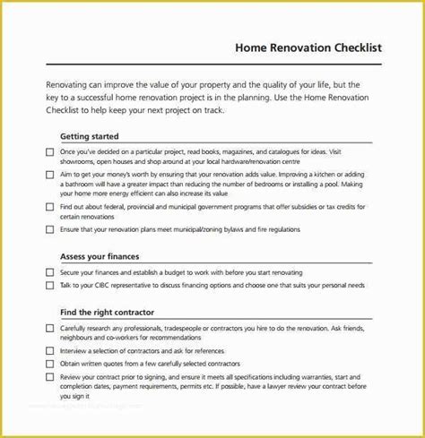 Free Office Renovation Project Plan Template Of 10 Renovation Checklist
