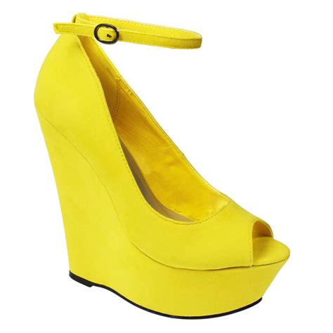 Womens Ladies Platform Wedge Strap Peep Toe Sandals Shoes Size Ebay