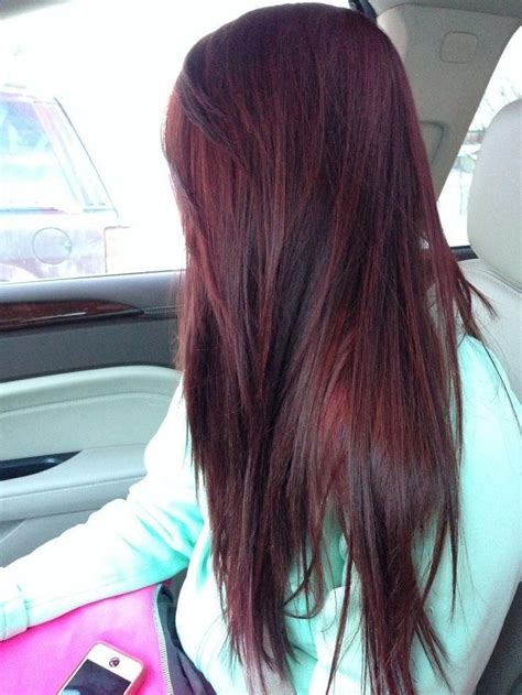 Dark Hair Cherry Coke Highlights Brunette Hair Color Dark Red Hair