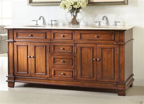 To help you make the best possible decision, we the traditional height for a bathroom vanity, whether it has a single sink or two, is 32 inches. 70 inch Double Sink Bathroom Vanity Medium Brown (70"Wx22 ...