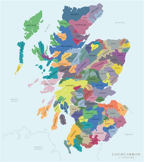 Surname Scottish Clan Map