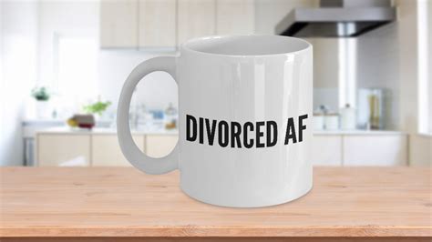 Diamonds are timeless · symbolic & sentimental Funny Divorce Gifts - Divorced AF Coffee Mug - Divorce ...