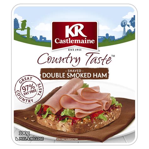 Kr Castlemaine Leg Ham Double Smoked Shaved 100g Kr Castlemaine