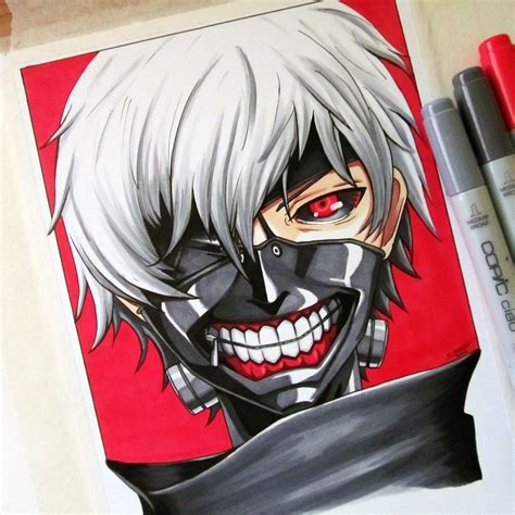 Christopher Straver On Twitter Heres My Copicmarker Drawing Of Kaneki Ken From Tokyo Ghoul