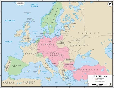 Map Of Europe Before World War 1
