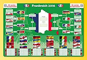Bei dieser fußball europameisterschaft wird zum ersten mal in der geschichte ein achtelfinale bei einer em ausgespielt. Fussball Europameisterschaft Frankreich 2016 SAMMLEROBJEKT MAGNETTAFEL Spielplan beschreibbar ...