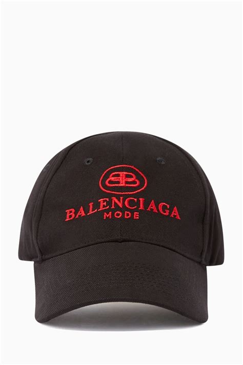 shop balenciaga black bb mode baseball cap for men ounass uae mens caps balenciaga black