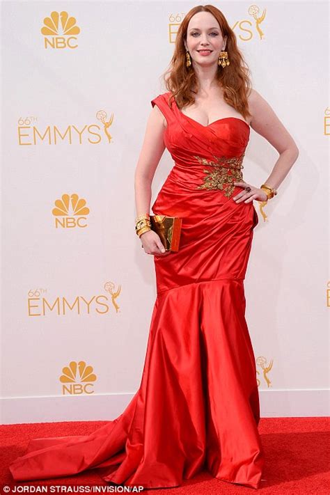 Emmy Awards 2014 Scarlet Women Christina Hendricks January Jones And