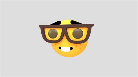 Nerd Emoji D Download Free D Model By SpareCrow A E Sketchfab