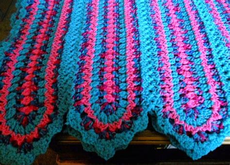 Afghan Crocheted Mile A Minute Etsy