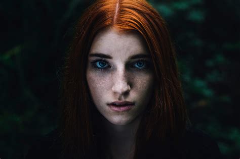 Wallpaper Face Women Redhead Model Freckles Head Color Beauty Eye Darkness Portrait