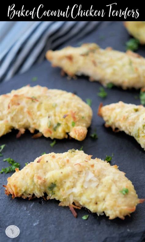 Preheat oven to 400 degrees f. Baked Coconut Chicken Tenders made chicken tenderloins ...