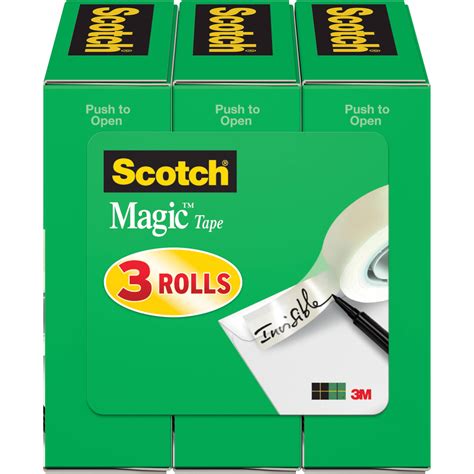 Scotch Magic Tape Refill 3 Pack 34in X 1000in Per Roll