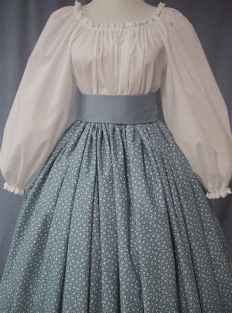 Calico Long Skirt Historical Costume Pioneer Frontier Colonial